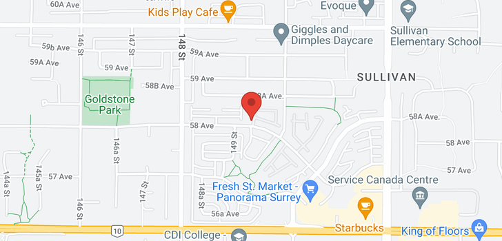 map of 22 14959 58 AVENUE